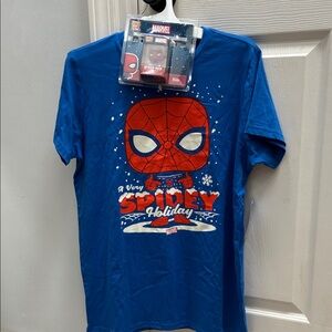 Marvel Spidey Holiday Kids T-Shirt - Blue and Red